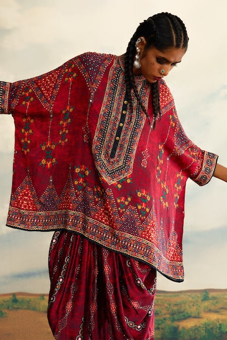 Rajdeep Ranawat Printed Afghani Dhoti Pant 