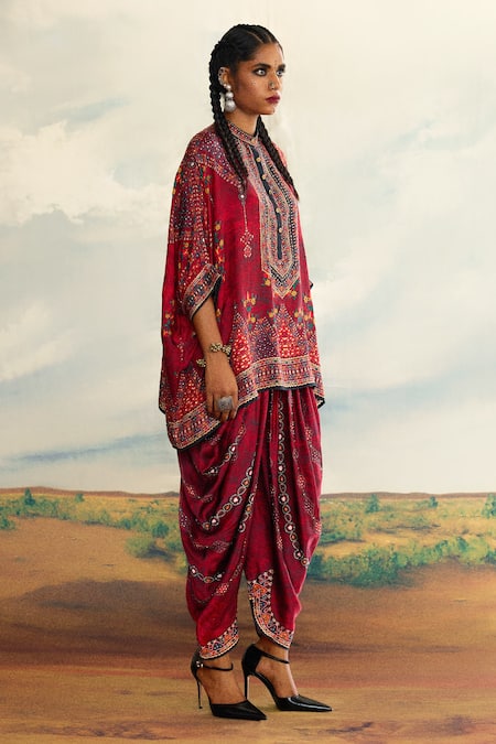 Rajdeep Ranawat Printed Afghani Dhoti Pant 