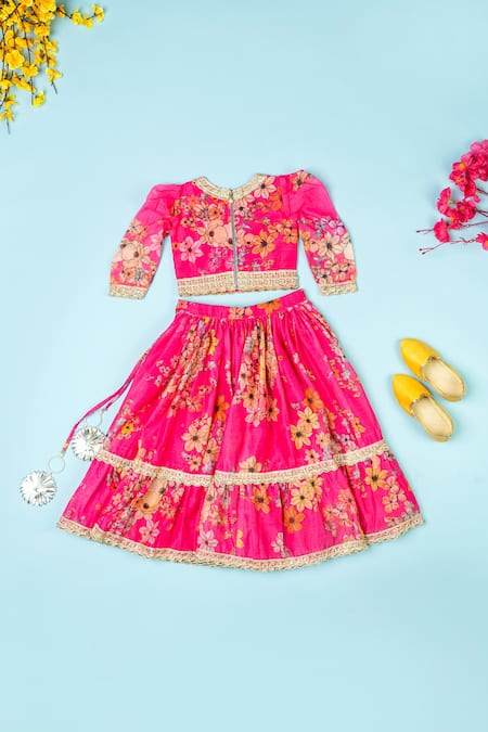 Yuvraani Jaipur Badla Embroidered Lehenga Blouse Set 