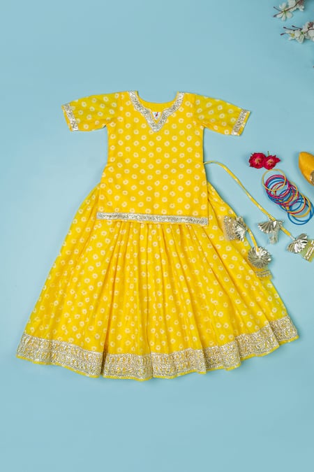 Yuvraani Jaipur Bandhej Print Lehenga Set 