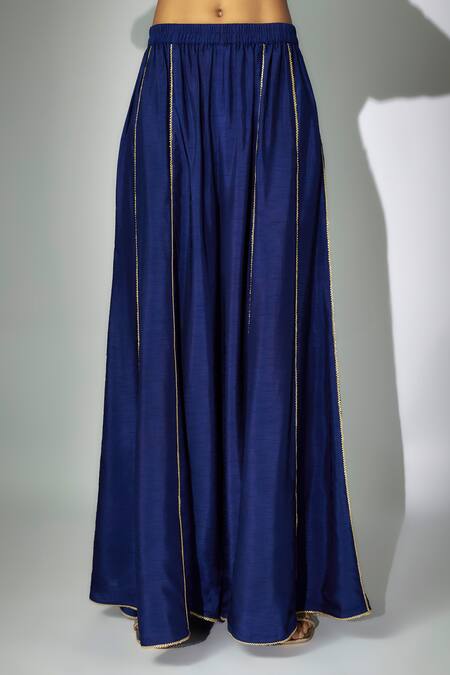 Buy Nadima Saqib Blue Georgette, Organza, Denim Embroidery, Zardosi And Marodi Kurta Sharara Set Online at Aza Fashions Buy_Nadima Saqib_Blue Georgette, Organza, Denim Embroidery, Zardosi And Marodi Kurta Sharara Set _Online_at_Aza_Fashions