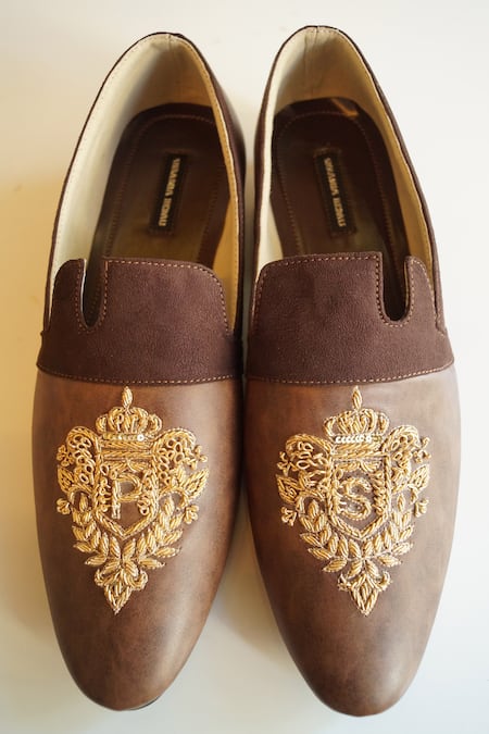 Shradha Hedau Footwear Couture Nimit Royalty Embroidered Moccasin Shoes 