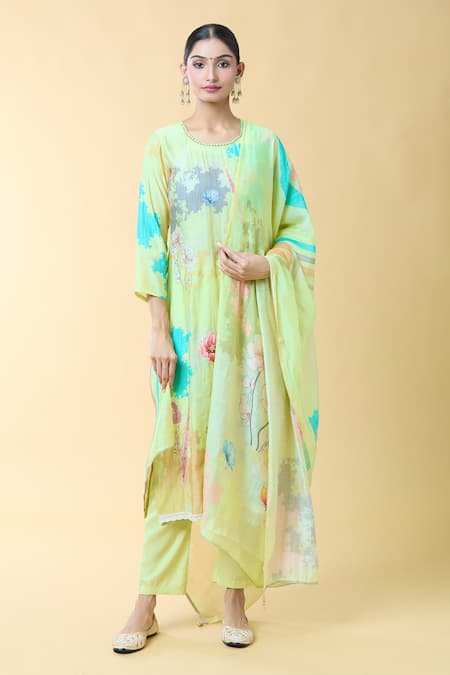 Samyukta Singhania Blossom Print Kurta Pant Set 