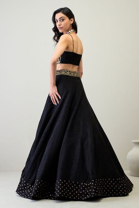 Roohbyridhimaa Damini Mirror Embroidered Lehenga Set 