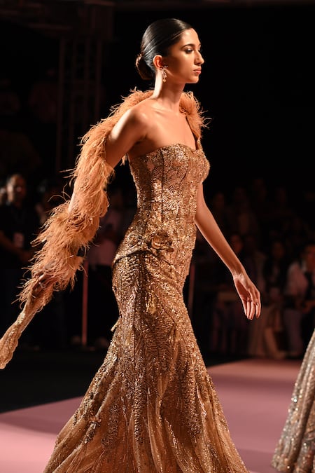 Dolly J Reine Embellished Asymmetric Corset & Skirt Set 