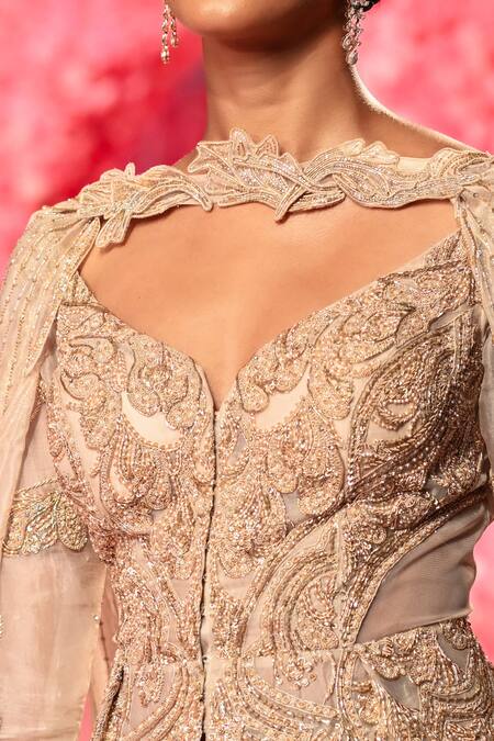 Buy Dolly J Gold Organza Crystals, Sequins, Embroidery Noemie Embellished Kurta Sharara Set Online at Aza Fashions Buy_Dolly J_Gold Organza Crystals, Sequins, Embroidery Noemie Embellished Kurta Sharara Set _Online_at_Aza_Fashions