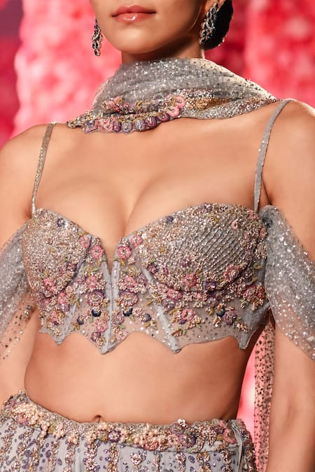 Dolly J Charlotte Hand Crystal Beaded Lehenga Set 