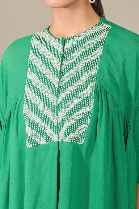 Buy Namrata Joshipura Green Pearls Round Neck Metallic Embroidered Shirt Online at Aza Fashions Buy_Namrata Joshipura_Green Pearls Round Neck Metallic Embroidered Shirt _Online_at_Aza_Fashions