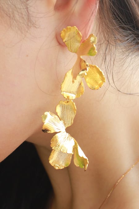 Heena Mittal Fiore Petal Drop Earrings 