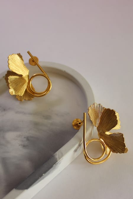 Heena Mittal Butterfly Fiore Spiral Studs 