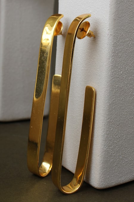 Heena Mittal Rippling Ribbon Hoops 