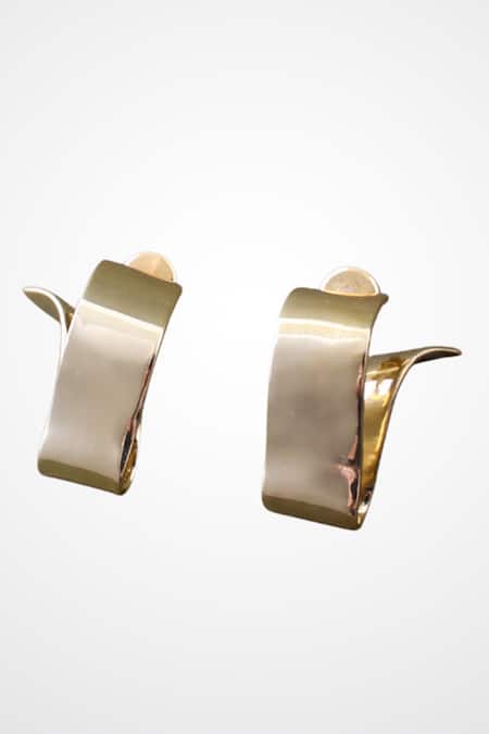 Heena Mittal Rigel Rippling Ribbon Pattern Earrings 