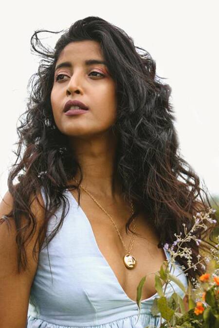 Buy_Heena Mittal_Gold Plated Lune Soleil Pearl Pendant Necklace Set 