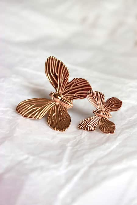 Heena Mittal Butterfly Textured Earrings 