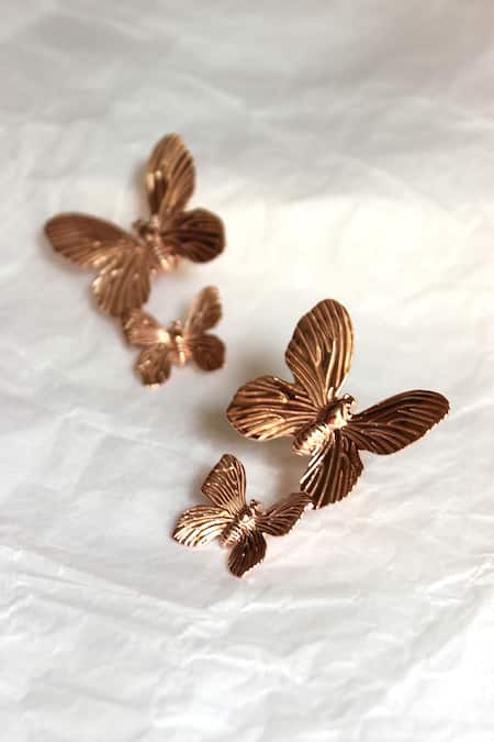 Heena Mittal Butterfly Textured Earrings 