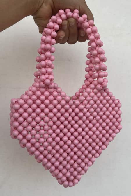Rubilon Heart Shaped Acrylic Bead Bag 