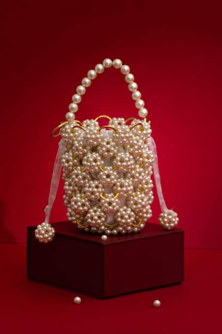 Amyra Leila Pearl Embellished Bag 