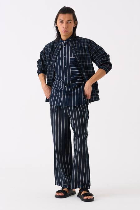Buy_Three_Black Mul Checkered Bomber Jacket _Online_at_Aza_Fashions