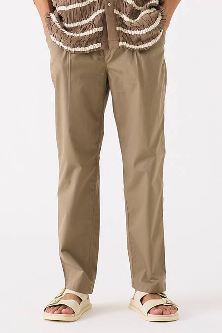 Three Grey Shirt Crepe Smocked Detailed And Front Pleat Pant Set Online at Aza Fashions Three_Grey Shirt Crepe Smocked Detailed And Front Pleat Pant Set _Online_at_Aza_Fashions