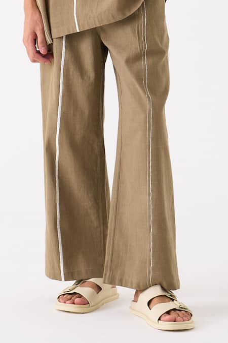 Buy Three Grey Handloom Cotton Camp Collar Button Down Shirt And Pant Set Online at Aza Fashions Buy_Three_Grey Handloom Cotton Camp Collar Button Down Shirt And Pant Set _Online_at_Aza_Fashions