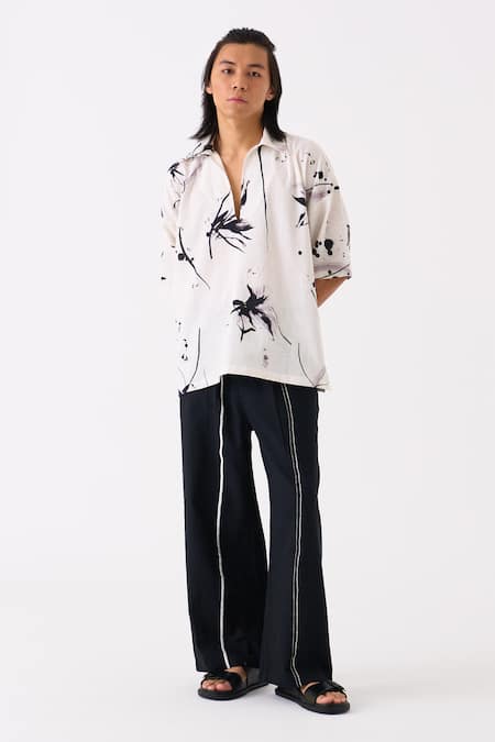 THREE Floral Pattern Shirt & Pant Set 