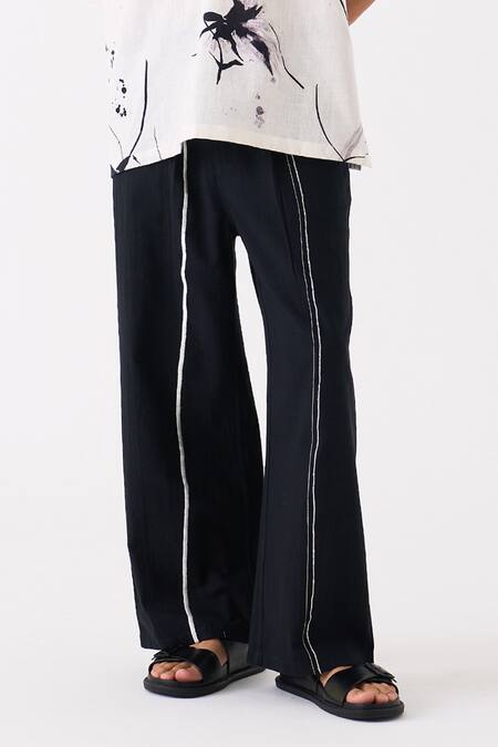 Buy Three White Handloom Cotton Floral Pattern Shirt And Pant Set Online at Aza Fashions Buy_Three_White Handloom Cotton Floral Pattern Shirt And Pant Set _Online_at_Aza_Fashions