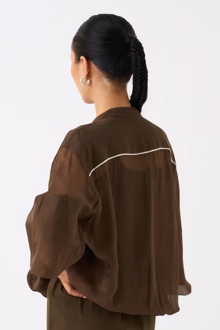 Shop Three Green Jacket Organza Applique Floral Round Collar Bomber With Dress Online at Aza Fashions Shop_Three_Green Jacket Organza Applique Floral Round Collar Bomber With Dress _Online_at_Aza_Fashions