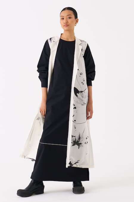 THREE Abstract Print Jacket With Dress 