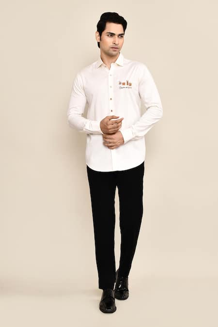 Arihant Rai Sinha Placement Embroidered Shirt 