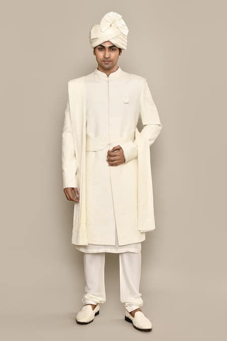 Aryavir Malhotra Diamond Embroidered Sherwani Set 