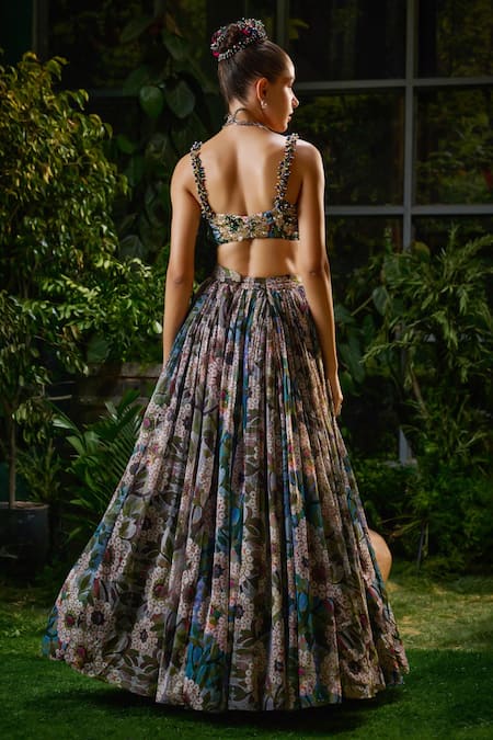 Payal & Zinal Florence Bloom Print Lehenga With Embellished Blouse 