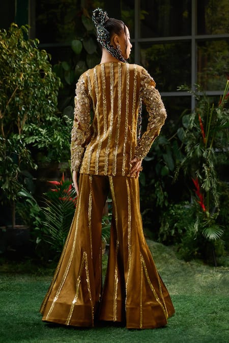 Payal & Zinal Royal Fiore Cutwork Embroidered Kurti With Sharara 