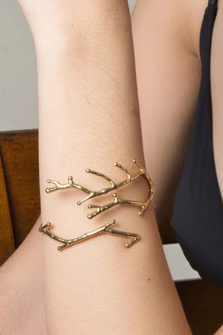 Queens Jewels Thorn Carved Cuff 