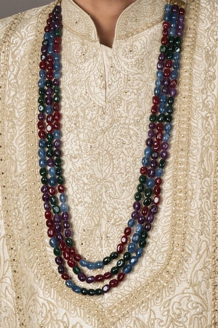 Queens Jewels Bead Embellished Layered Mala 