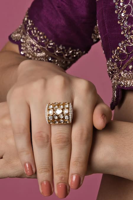 Queens Jewels Kundan Embellished Ring 