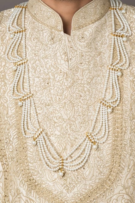 Queens Jewels Pearl Scalloped Necklace 