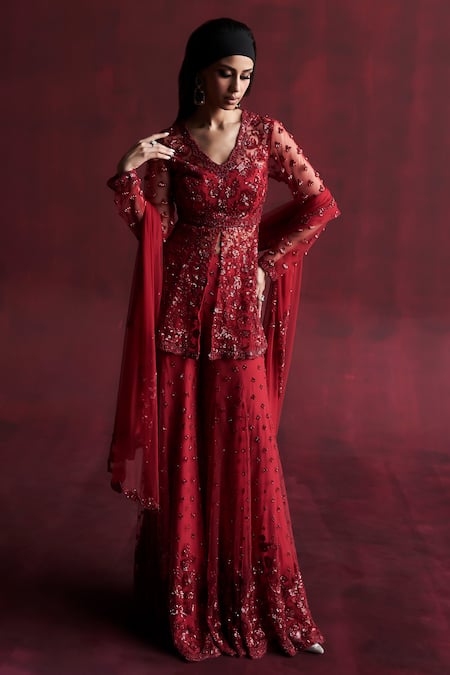 Rococo Gul Embroidered Kurta Sharara Set 