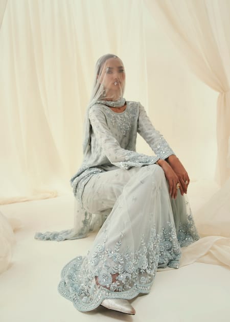 Rococo Rabia Embroidered Short Kurta Sharara Set 