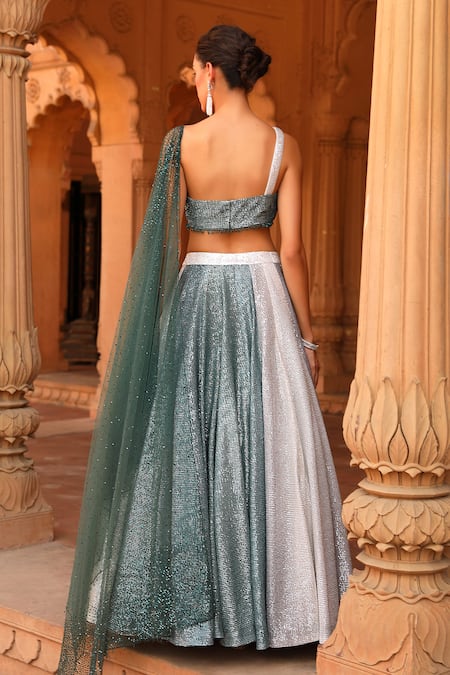 Niamh By Kriti Ombre Sequin Embellished Lehenga Set 