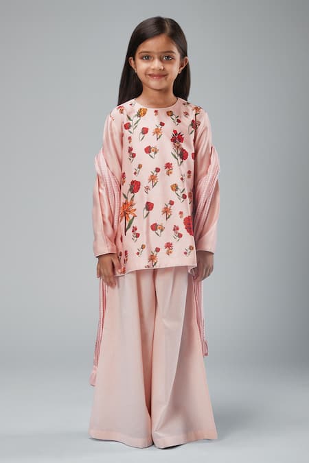 Bal Bachche By Rohit Bal Bouquet Print Kurta Set 