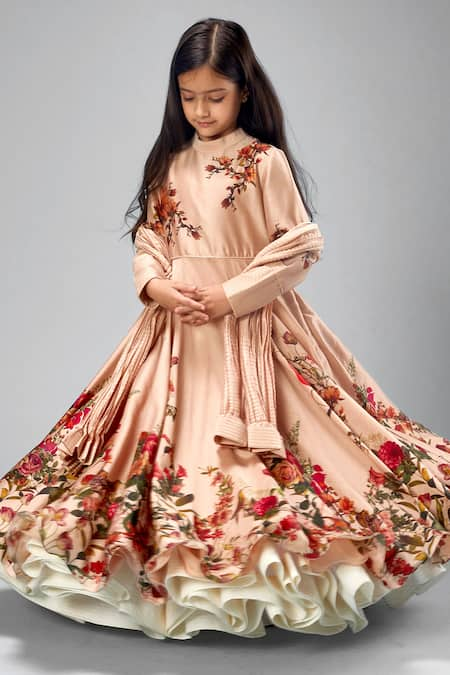 Bal Bachche By Rohit Bal Flower Print Anarkali Set 