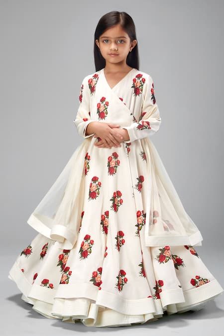 Bal Bachche By Rohit Bal Garden Print Anarkali Set 