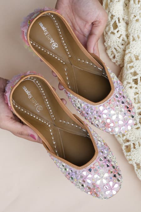 Jutti Express Mirror Bloom Embroidered Juttis 