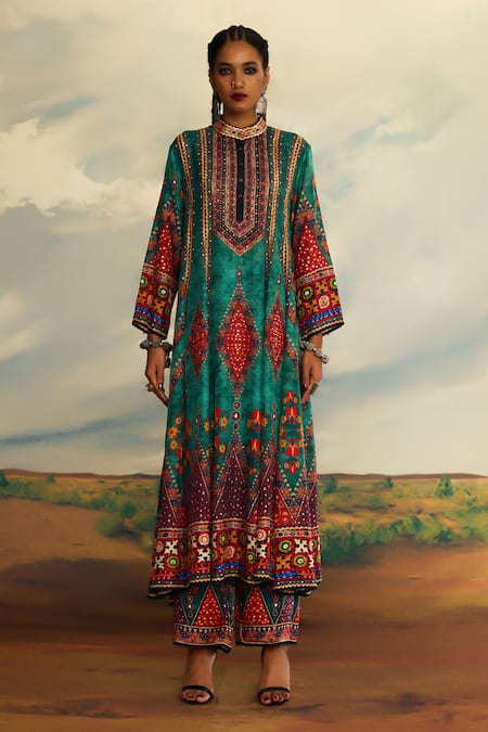 Rajdeep Ranawat Tribal Print Anarkali 