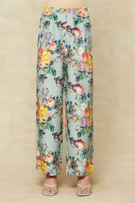 Debyani + CO Pink Cotton Embroidery V-neck Kurta And Pant Set Online at Aza Fashions Debyani + CO_Pink Cotton Embroidery V-neck Kurta And Pant Set _Online_at_Aza_Fashions