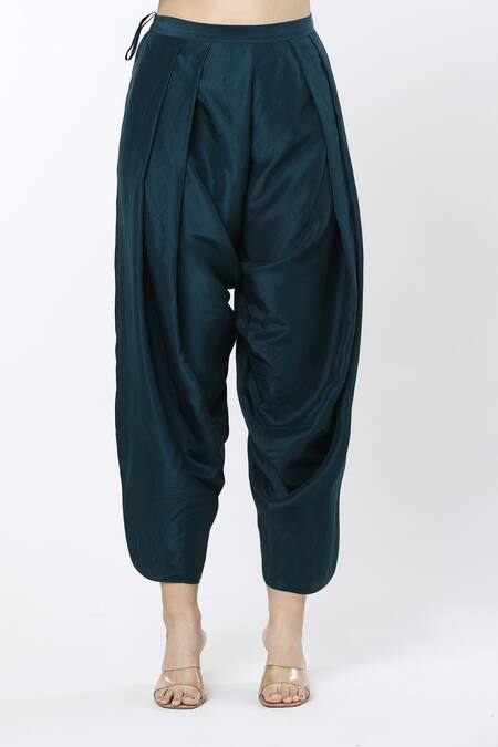 Debyani + CO Ivory Silk Embroidery V-neck Floral Print Kaftan And Dhoti Pant Set at Aza Fashions Debyani + CO_Ivory Silk Embroidery V-neck Floral Print Kaftan And Dhoti Pant Set _at_Aza_Fashions