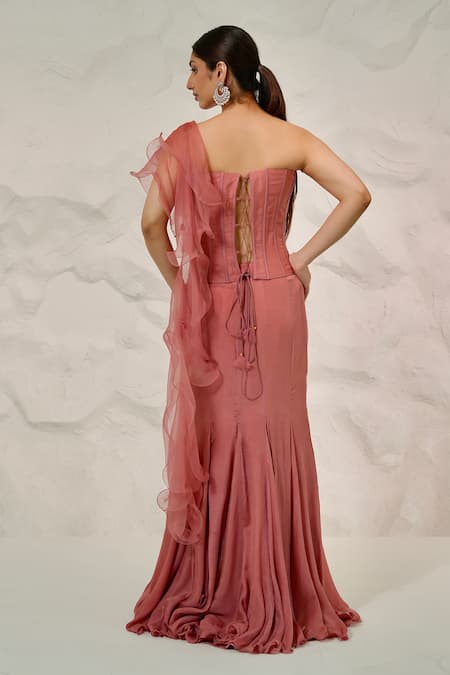 Nidhi Kejriwal Embroidered Corset With Skirt 