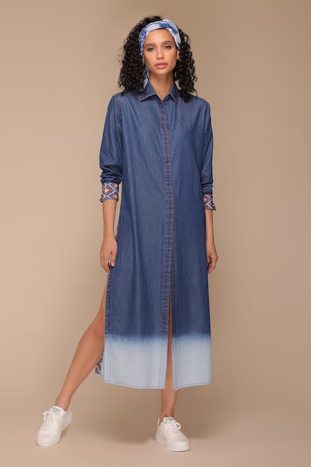 Payal Jain Side Slit Long Shirt Dress 