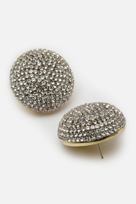 Buy Bijoux By Priya Chandna Silver Plated Crystals Swirl Studs Online at Aza Fashions Buy_Bijoux By Priya Chandna_Silver Plated Crystals Swirl Studs _Online_at_Aza_Fashions