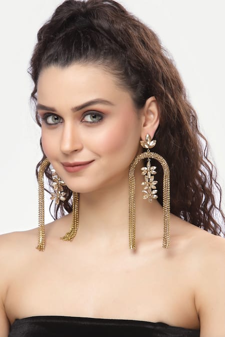 Bijoux By Priya Chandna Upside Down U Shaped Dangler Earrings 